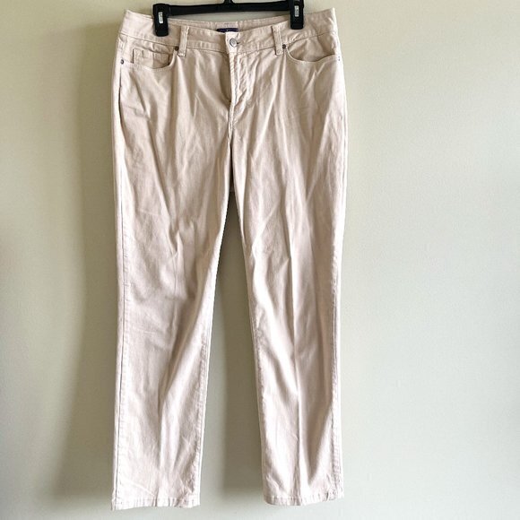 NYDJ BEIGE AMI‎ SKINNY ANKLE JEANS WOMENS SIZE 10 PANTS - Picture 1 of 7